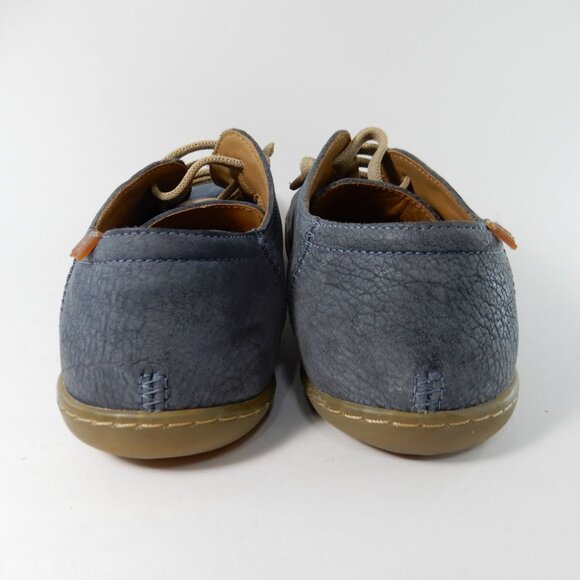 CAMPER Peu Flat Sneakers Shoes Womens Size 37 6.5 7 Blue Nubuck NEW - Picture 3 of 12